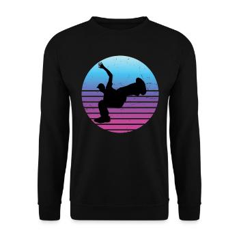 Femmes Hommes Break Dance Bboy Hiphop Breakdance - Sweat-shirt Unisexe - noir - Devant - Alina (178cm) & Michal (187cm)
