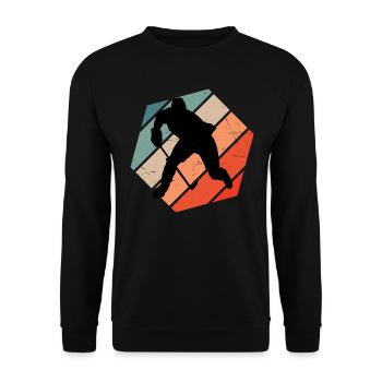 Eishockey Eishockeyspieler Ice Hockey Damen - Unisex Pullover - Schwarz - Vorne - Alina (178cm) & Michal (187cm)