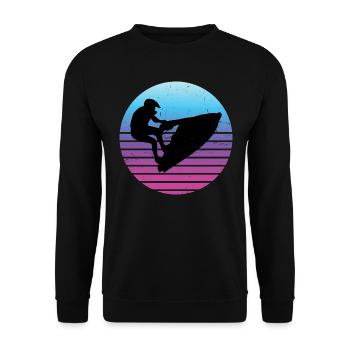 Men's Jetski Water Sports Jet Ski Riding Jet Skiing - Unisex Sweatshirt - black - Front - Alina (178cm) & Michal (187cm)