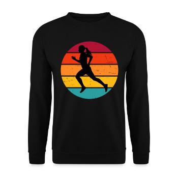 Course Jogging Course Jogging Fitness Cross Country - Sweat-shirt Unisexe - noir - Devant - Alina (178cm) & Michal (187cm)