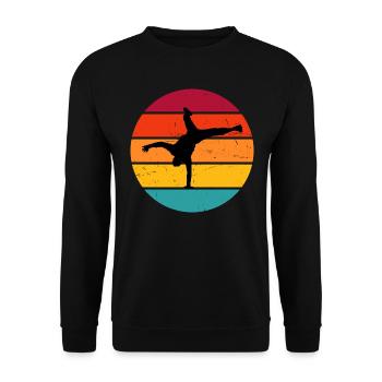 Breakdance Bboy Bgirl Women Hip Hop Break Dance - Unisex Sweatshirt - black - Front - Alina (178cm) & Michal (187cm)