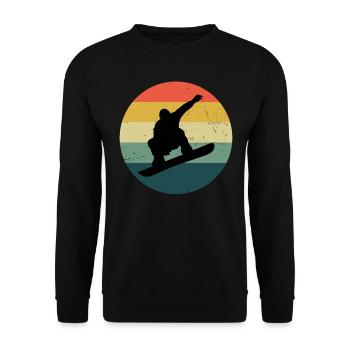 Herren Snowboarding Damen Snowboarder Snowboard - Unisex Pullover - Schwarz - Vorne - Alina (178cm) & Michal (187cm)