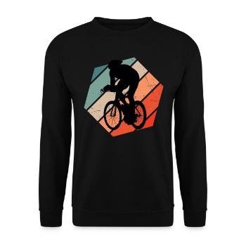 Rennradfahren Roadbike Herren Rennradfahrer - Unisex Pullover - Schwarz - Vorne - Alina (178cm) & Michal (187cm)