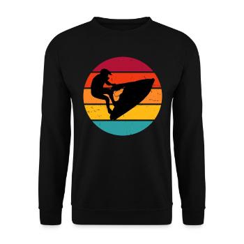 Jet Ski Femmes Hommes Jetski Sports nautiques Jetski f - Sweat-shirt Unisexe - noir - Devant - Alina (178cm) & Michal (187cm)