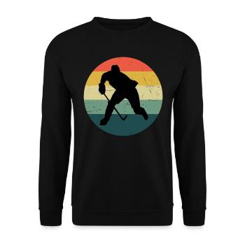 Joueuse de hockey sur glace féminin Jeux de hockey sur glace - Sweat-shirt Unisexe - noir - Devant - Alina (178cm) & Michal (187cm)
