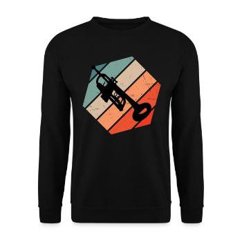 Trumpet Trumpet Trumpeter Trumpet Player - Unisex Sweatshirt - black - Front - Alina (178cm) & Michal (187cm)