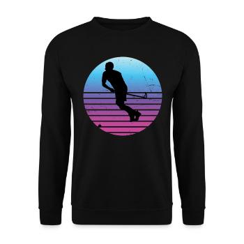 Floorball Femmes Hommes Innebandy Hockey Salibandy - Sweat-shirt Unisexe - noir - Devant - Alina (178cm) & Michal (187cm)