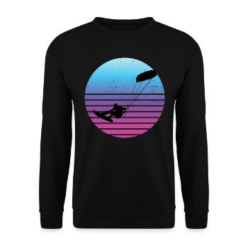 Kite Kitesurfing Men Kitesurfing Kite - Unisex Sweatshirt - black - Front - Alina (178cm) & Michal (187cm)