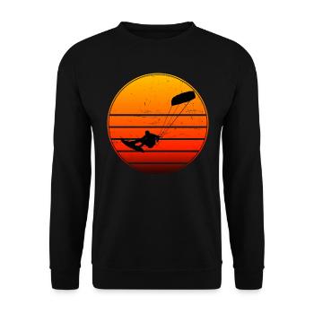 Kitesurf Kite Men Kitesurfer Women Kiting - Unisex Sweatshirt - black - Front - Alina (178cm) & Michal (187cm)