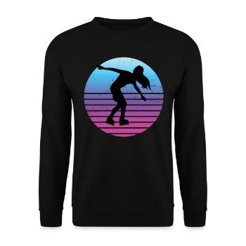 Roller Skating Damen Roller Skating Skate Herren - Unisex Pullover - Schwarz - Vorne - Alina (178cm) & Michal (187cm)