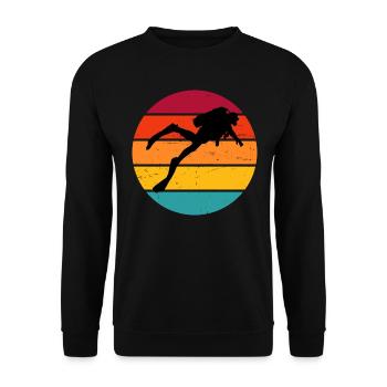 Scuba Diver Diving Scuba Taucher Tauchen - Unisex Sweatshirt - black - Front - Alina (178cm) & Michal (187cm)