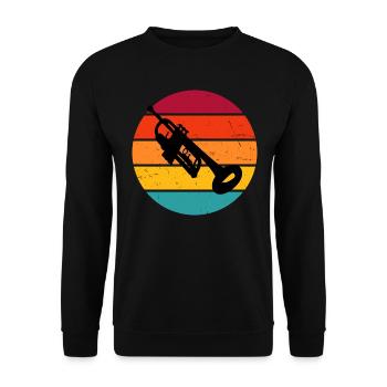 Trompettiste Trompette Jazz Trompette Spi - Sweat-shirt Unisexe - noir - Devant - Alina (178cm) & Michal (187cm)