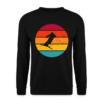 Ski Freestyle Slopestyle Men Women Freestyle Sk - Unisex Sweatshirt - black - Front - Alina (178cm) & Michal (187cm)