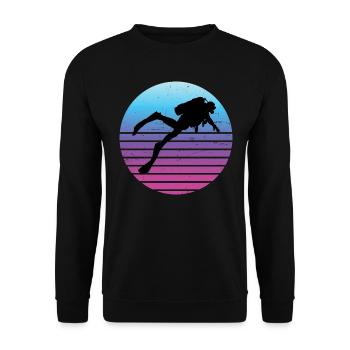 Plongeur Femmes Plongeur Plongeur Plongeur Hommes - Sweat-shirt Unisexe - noir - Devant - Alina (178cm) & Michal (187cm)