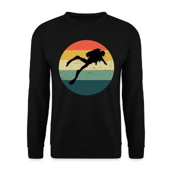 Plongée sous-marine Plongée Scuba Taucher Plongée sous-marine Tauchen - Sweat-shirt Unisexe - noir - Devant - Alina (178cm) & Michal (187cm)