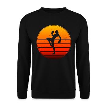 Women's Kickboxer Kickboxing Kickboxing Boxing - Unisex Sweatshirt - black - Front - Alina (178cm) & Michal (187cm)