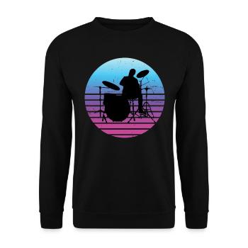 Batteur Percussionniste Kit batterie Batteur Spit - Sweat-shirt Unisexe - noir - Devant - Alina (178cm) & Michal (187cm)