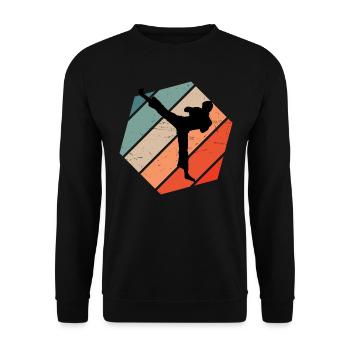 Boxe Kickboxing Femmes Hommes Kickboxer Kickboxing - Sweat-shirt Unisexe - noir - Devant - Alina (178cm) & Michal (187cm)
