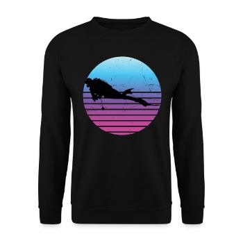Plongeur Plongeur Hommes Femmes Plongeurs - Sweat-shirt Unisexe - noir - Devant - Alina (178cm) & Michal (187cm)