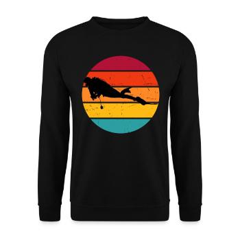 Diving Taucher Scuba Diver Scuba Tauchen - Unisex Sweatshirt - black - Front - Alina (178cm) & Michal (187cm)