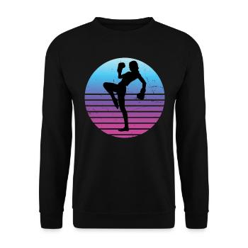 Kickboxing Kickboxer Boxing Kickboxing Men - Unisex Sweatshirt - black - Front - Alina (178cm) & Michal (187cm)