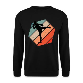 Men's Thai Boxing Thai Boxing Thai Boxer Women - Unisex Sweatshirt - black - Front - Alina (178cm) & Michal (187cm)