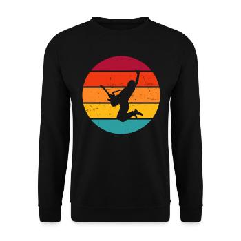 guitare classique guitare hommes guitare électronique - Sweat-shirt Unisexe - noir - Devant - Alina (178cm) & Michal (187cm)