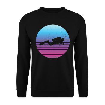 Free Dive Scuba Diver Scuba Diving Men - Sweat-shirt Unisexe - noir - Devant - Alina (178cm) & Michal (187cm)