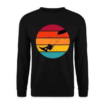 Femmes Hommes Kitesurf Kitesurf Kitesurf Kitesurf - Sweat-shirt Unisexe - noir - Devant - Alina (178cm) & Michal (187cm)