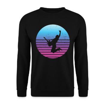 E-gitarre electronic guitar Egitarre classical gui - Unisex Sweatshirt - black - Front - Alina (178cm) & Michal (187cm)