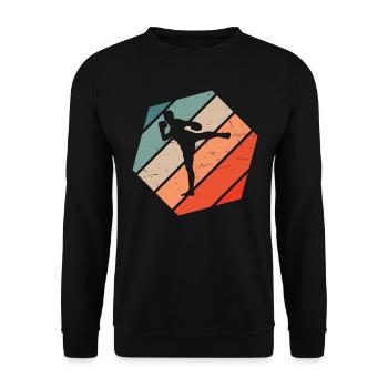 Boxe Thaï Hommes Femmes Muay Thai Boxe Thaï - Sweat-shirt Unisexe - noir - Devant - Alina (178cm) & Michal (187cm)