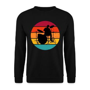 Drum Kit Drumming Women Percussionist - Unisex Sweatshirt - black - Front - Alina (178cm) & Michal (187cm)