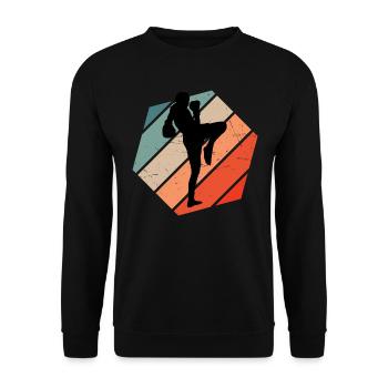 Boxe Thaï Femmes Boxe Thaï Muay Thaï Boxeur Thaï - Sweat-shirt Unisexe - noir - Devant - Alina (178cm) & Michal (187cm)