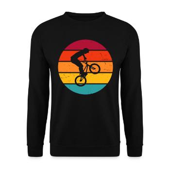 BMX vélo vélo cyclisme femmes hommes bmx garçons - Sweat-shirt Unisexe - noir - Devant - Alina (178cm) & Michal (187cm)