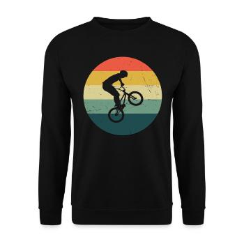 Cyclisme BMX Homme Vélo BMX Femmes - Sweat-shirt Unisexe - noir - Devant - Alina (178cm) & Michal (187cm)