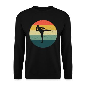 Boxe Thaï Boxe Thaï Hommes Boxe Thaï Muay Thai - Sweat-shirt Unisexe - noir - Devant - Alina (178cm) & Michal (187cm)