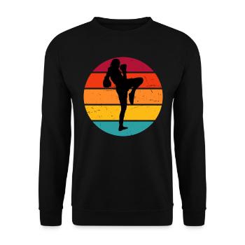 Men's Thai Boxing Women Thai Boxing Thaiboxing - Unisex Sweatshirt - black - Front - Alina (178cm) & Michal (187cm)