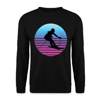 Winter Sports Freestyle Skiers Skiing - Unisex Sweatshirt - black - Front - Alina (178cm) & Michal (187cm)