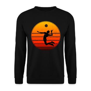 Joueurs de volleyball Volleyball masculin - Sweat-shirt Unisexe - noir - Devant - Alina (178cm) & Michal (187cm)