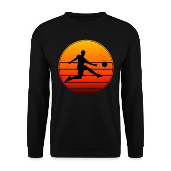 Soccer Fussballspiel Fussballspielen Herren - Unisex Pullover - Schwarz - Vorne - Alina (178cm) & Michal (187cm)