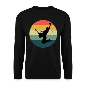 Guitar Guitar Player Guitar Electric Guitar - Unisex Sweatshirt - black - Front - Alina (178cm) & Michal (187cm)