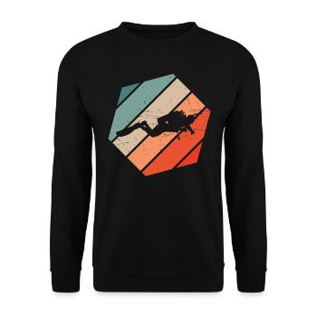 Men's Free Dive Scuba Diver Diver Diver - Unisex Sweatshirt - black - Front - Alina (178cm) & Michal (187cm)