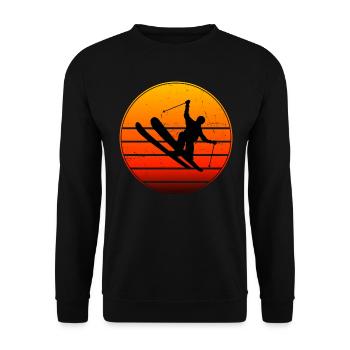 Ski acrobatique Slopestyle Hommes Saut à ski Femmes - Sweat-shirt Unisexe - noir - Devant - Alina (178cm) & Michal (187cm)