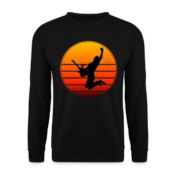 guitare électronique guitare acoustique - Sweat-shirt Unisexe - noir - Devant - Alina (178cm) & Michal (187cm)
