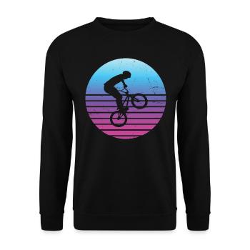 bmx jungen Radfahren bmx fahrrad bmx Damen - Unisex Pullover - Schwarz - Vorne - Alina (178cm) & Michal (187cm)