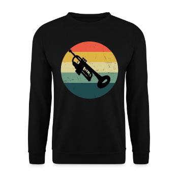 Trumpet Damen Trompeter Trumpet Player Jazz Trompe - Unisex Pullover - Schwarz - Vorne - Alina (178cm) & Michal (187cm)