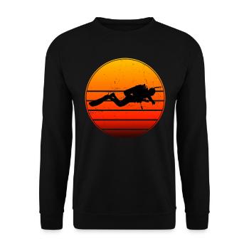 Scuba Diving Scuba Diver Men Diving - Unisex Sweatshirt - black - Front - Alina (178cm) & Michal (187cm)