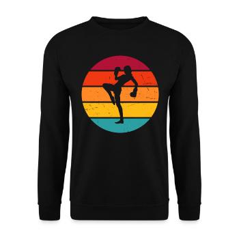 Kickboxen Kickboxing Boxen Kickboxer Boxing - Unisex Sweatshirt - black - Front - Alina (178cm) & Michal (187cm)
