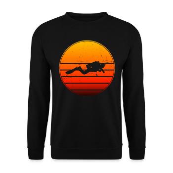 Men's Scuba Diver Scuba Diver Diver - Unisex Sweatshirt - black - Front - Alina (178cm) & Michal (187cm)