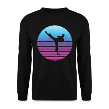 Kickboxer Boxing Kickboxing Femmes Kickboxing - Sweat-shirt Unisexe - noir - Devant - Alina (178cm) & Michal (187cm)